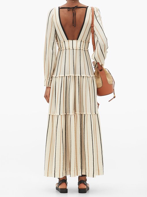 Theodora striped cotton-blend cheesecloth dress | Three Graces London ...