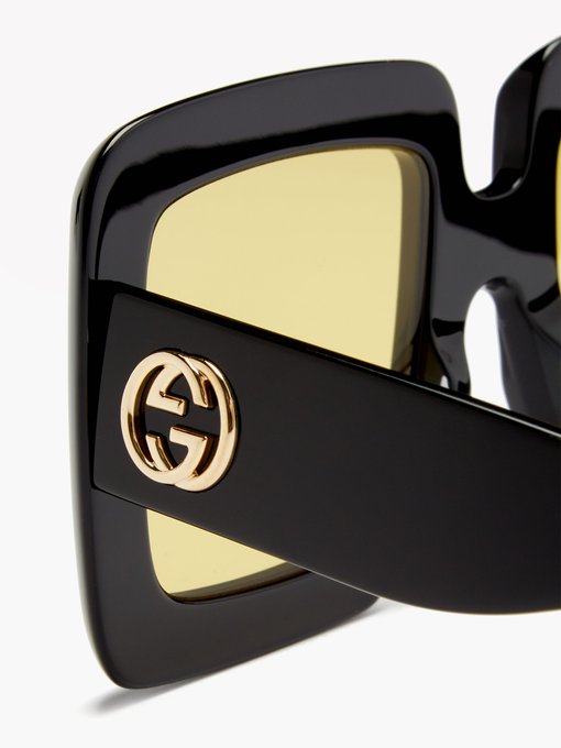 Oversized square acetate sunglasses | Gucci | MATCHESFASHION US