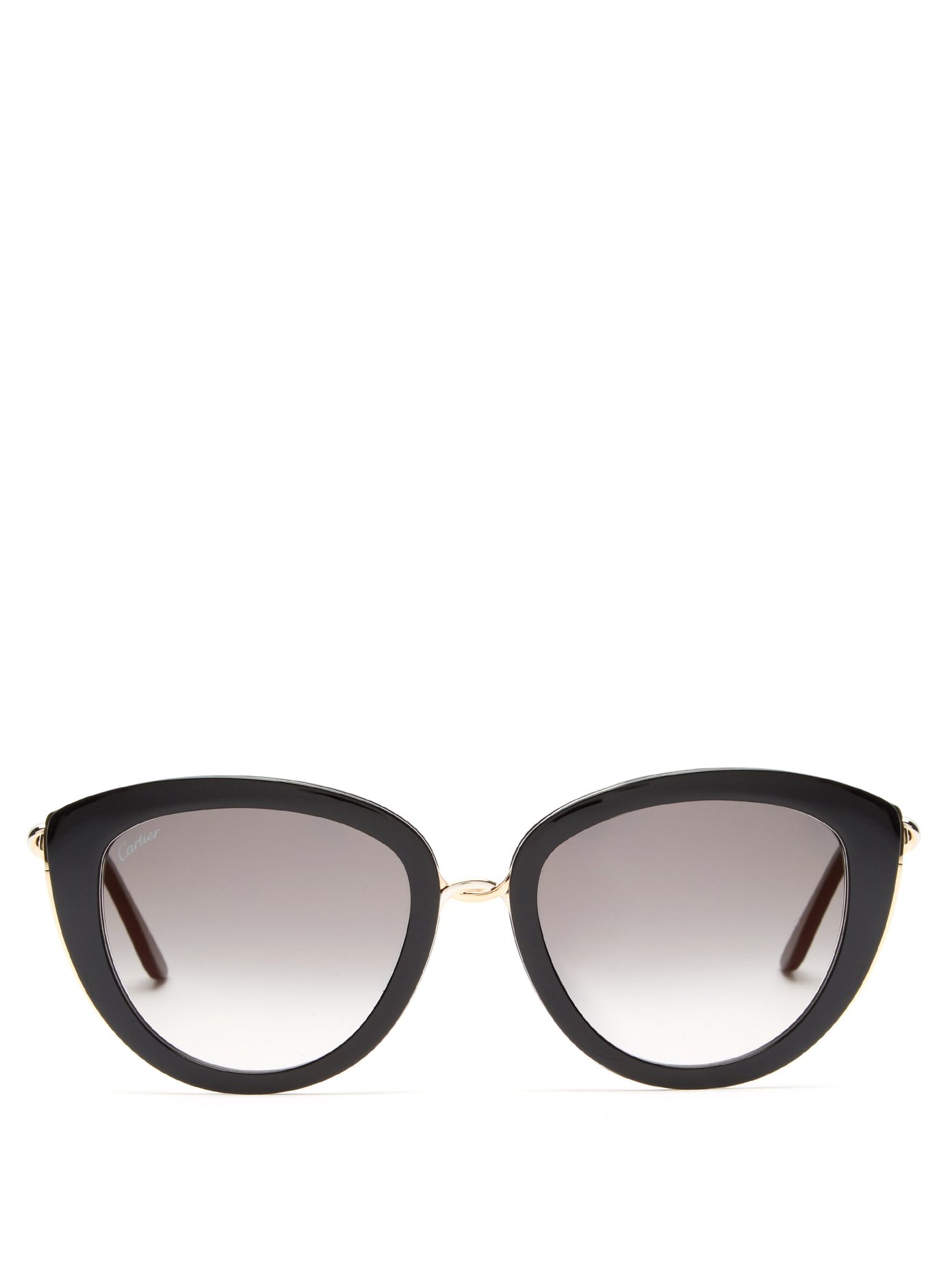 cartier black with gold temples mens sunglasses
