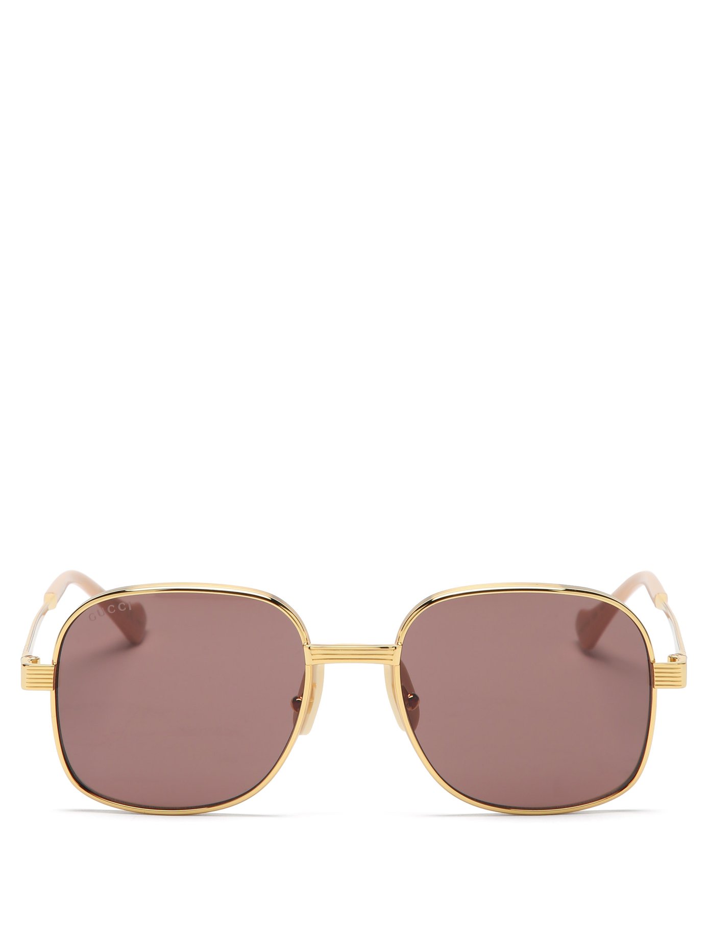 gucci square metal sunglasses
