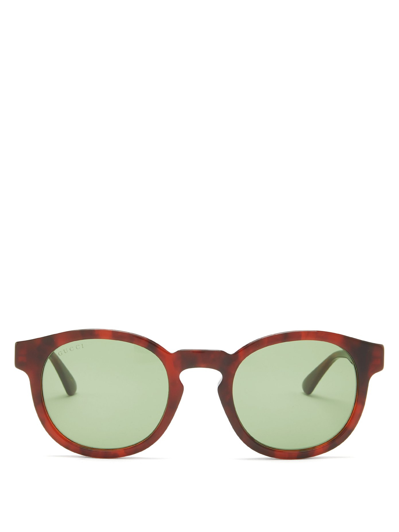 gucci round tortoiseshell acetate sunglasses