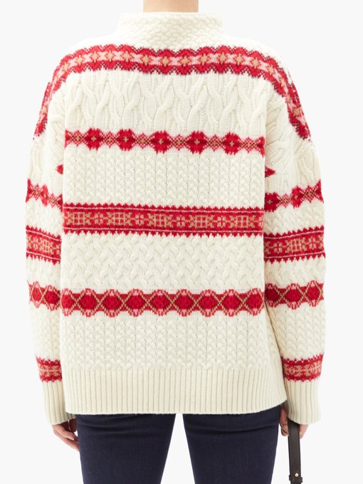 Fair Isle cableknit wool sweater Altuzarra MATCHESFASHION FR