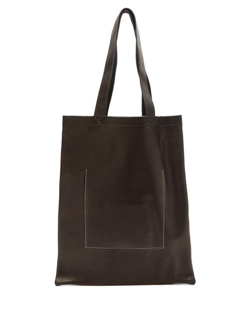 rick owens leather tote bag