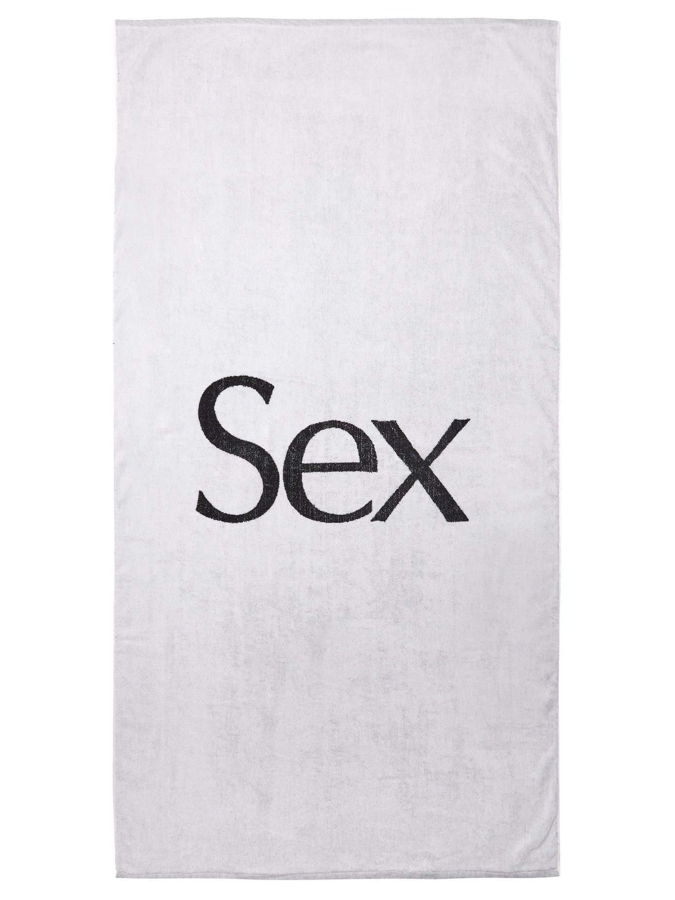 black white beach towel