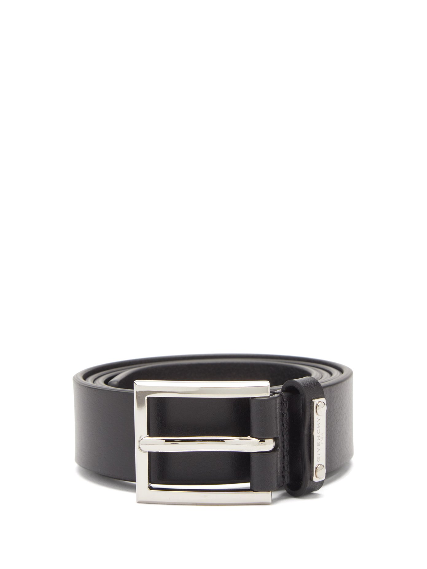 Logo-engraved leather belt | Givenchy 