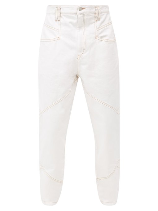 all white designer jeans
