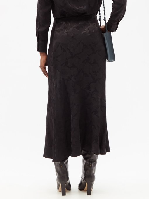 Salone fluted camouflage-jacquard midi skirt | Cefinn | MATCHESFASHION AU