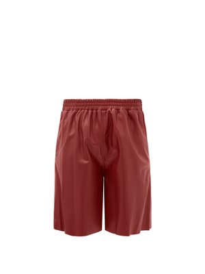 Mandrake elasticated-waist leather wide-leg shorts | 16Arlington ...