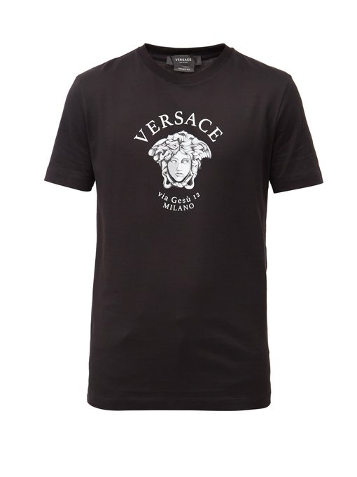 versace medusa black t shirt
