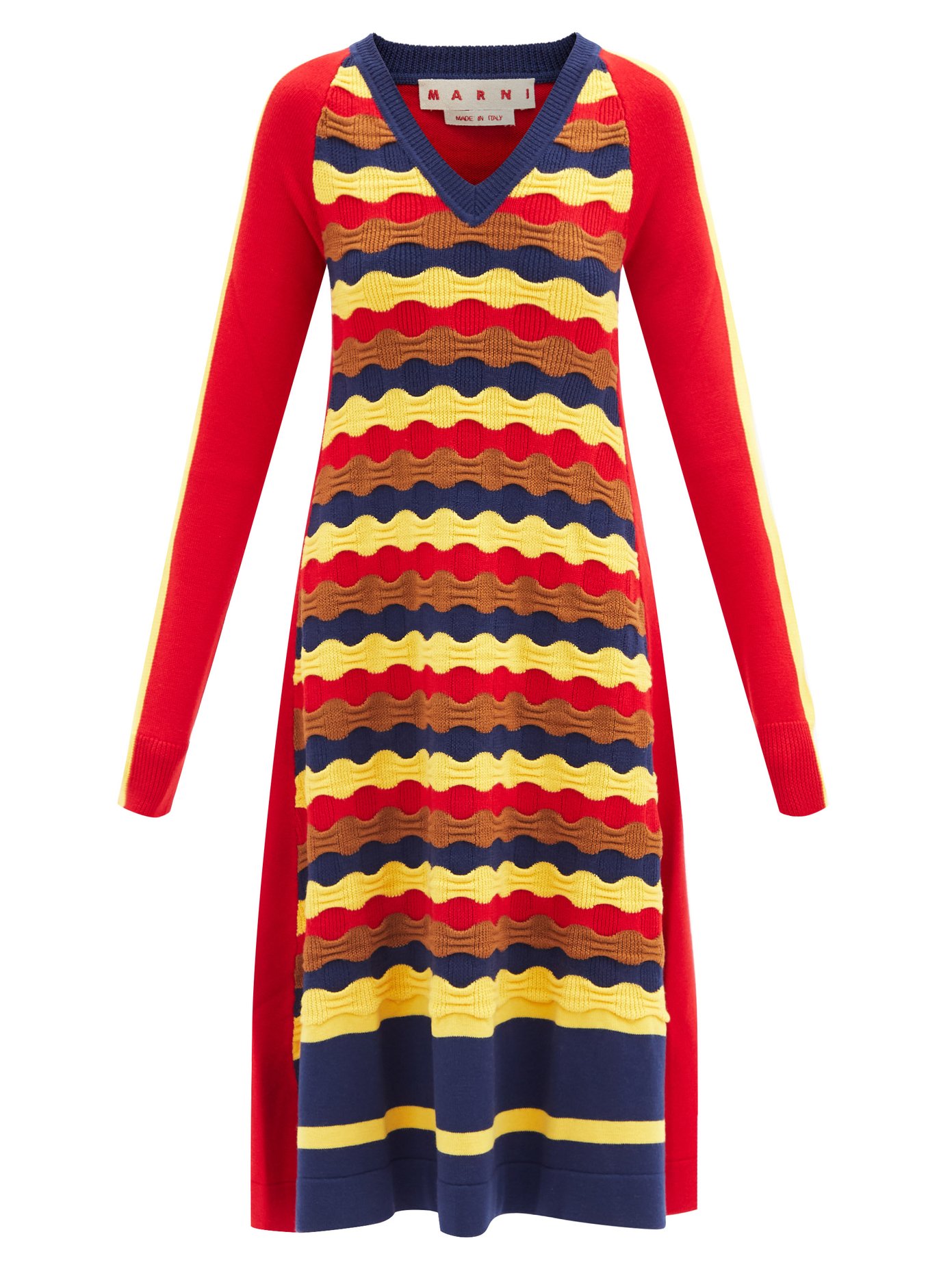 red knitted dress uk