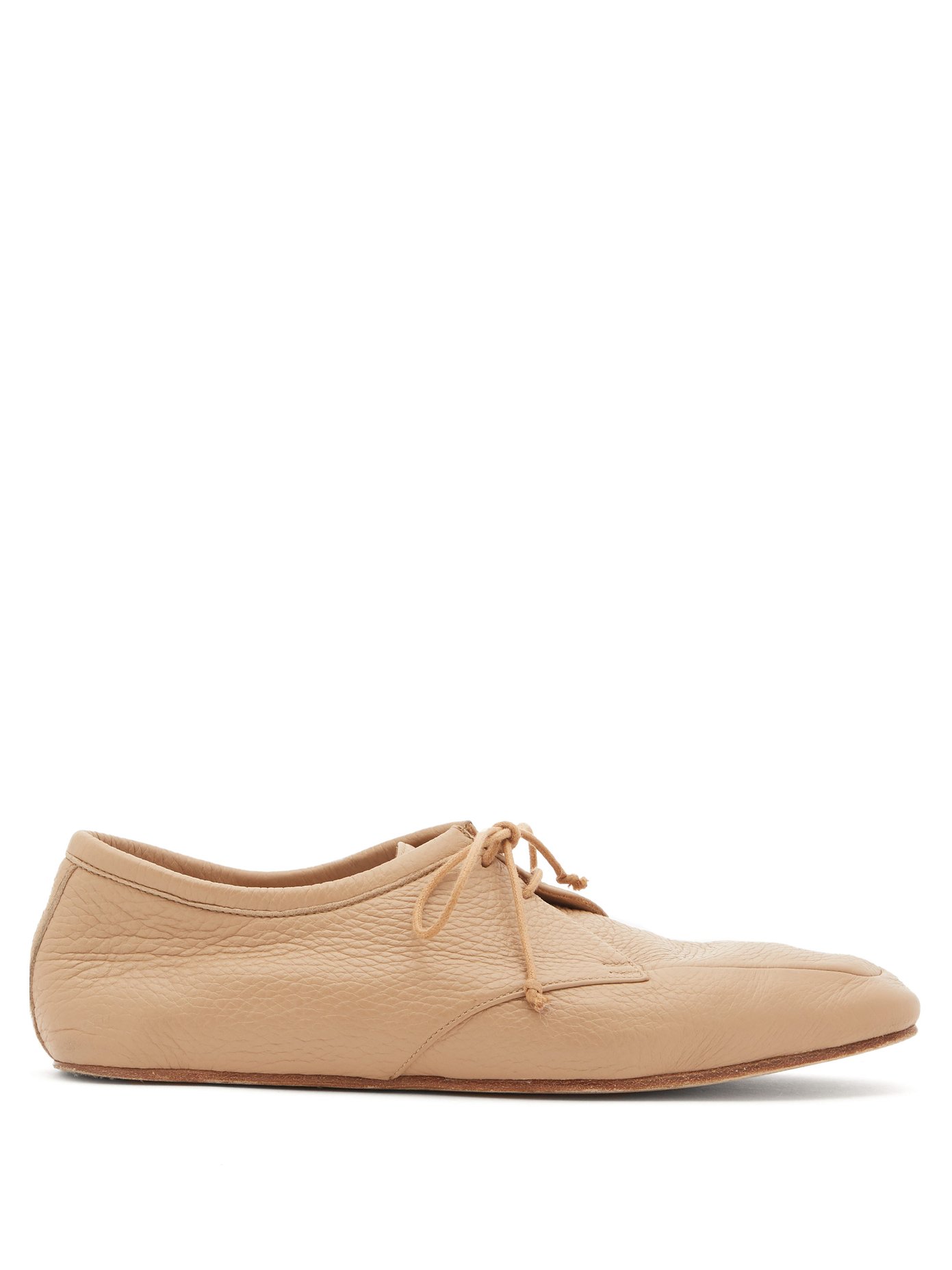 Luca grained leather jazz flats 