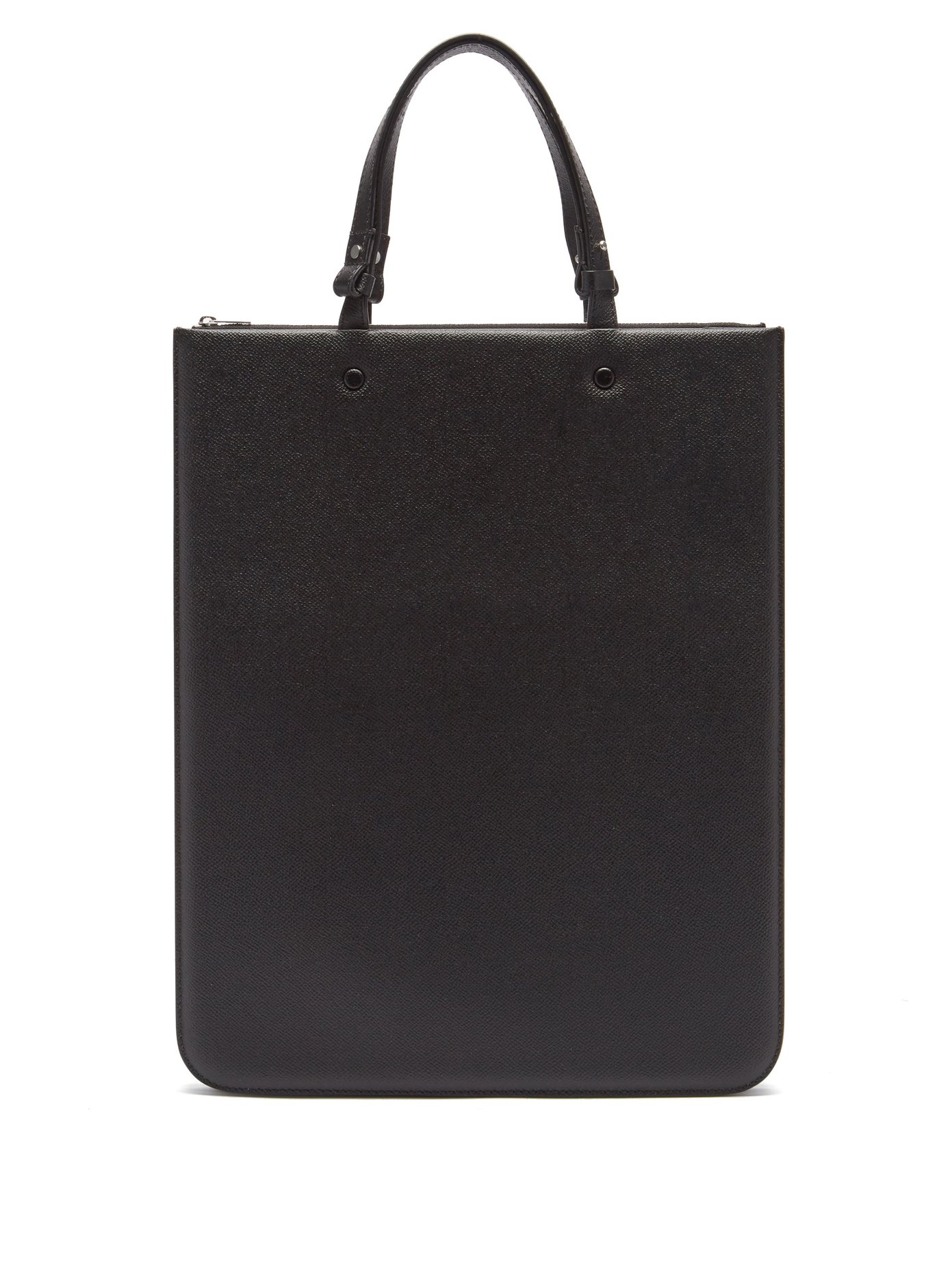 메종 마르지엘라 4스티치 토트백 Maison Margiela Black Four-stitches grained-leather tote bag
