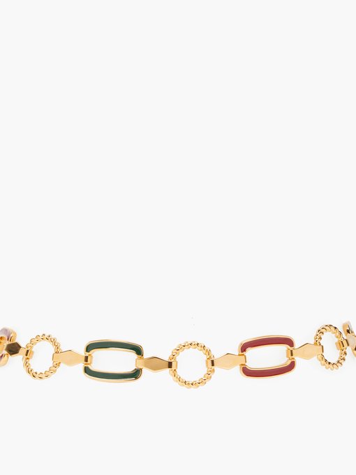 Enamelled chain-link belt | Gucci 
