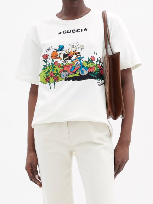 Gucci グッチ X Disney ドナルドダック コットンtシャツ Matchesfashion マッチズファッション