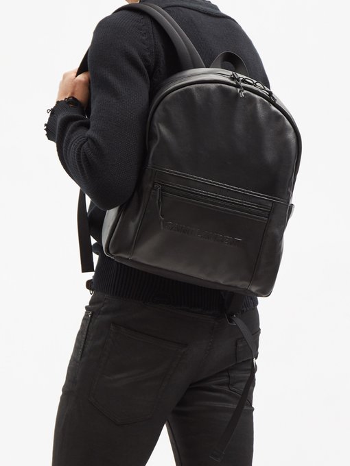 Nuxx logo-debossed leather backpack | Saint Laurent | MATCHESFASHION US