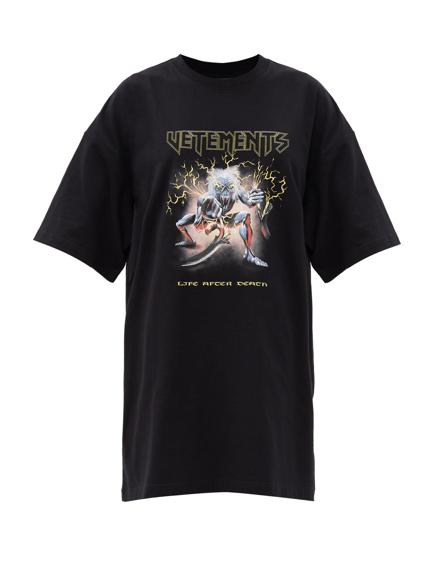 Heavy Metal Logo Print Cotton Jersey T Shirt Vetements Matchesfashion Uk