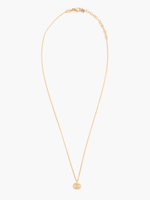 GG-logo 18kt gold chain necklace 