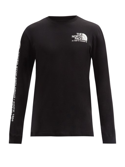 north face white long sleeve t shirt