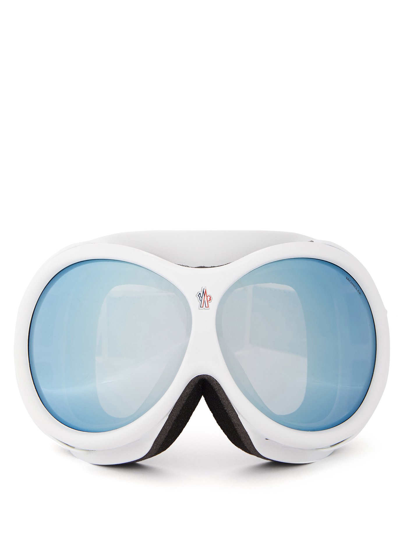 몽클레어 스키 고글 (화이트, 자가드 스트랩)  Moncler White Logo-jacquard strap ski goggles