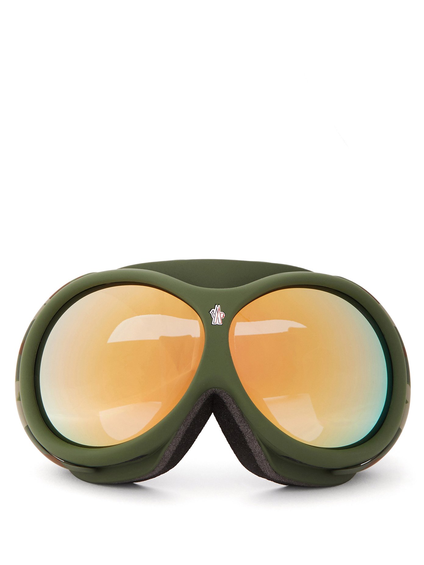 몽클레어 스키 고글 (그린 카모, 자가드 스트랩) Moncler Green Logo-jacquard strap camouflage ski goggles