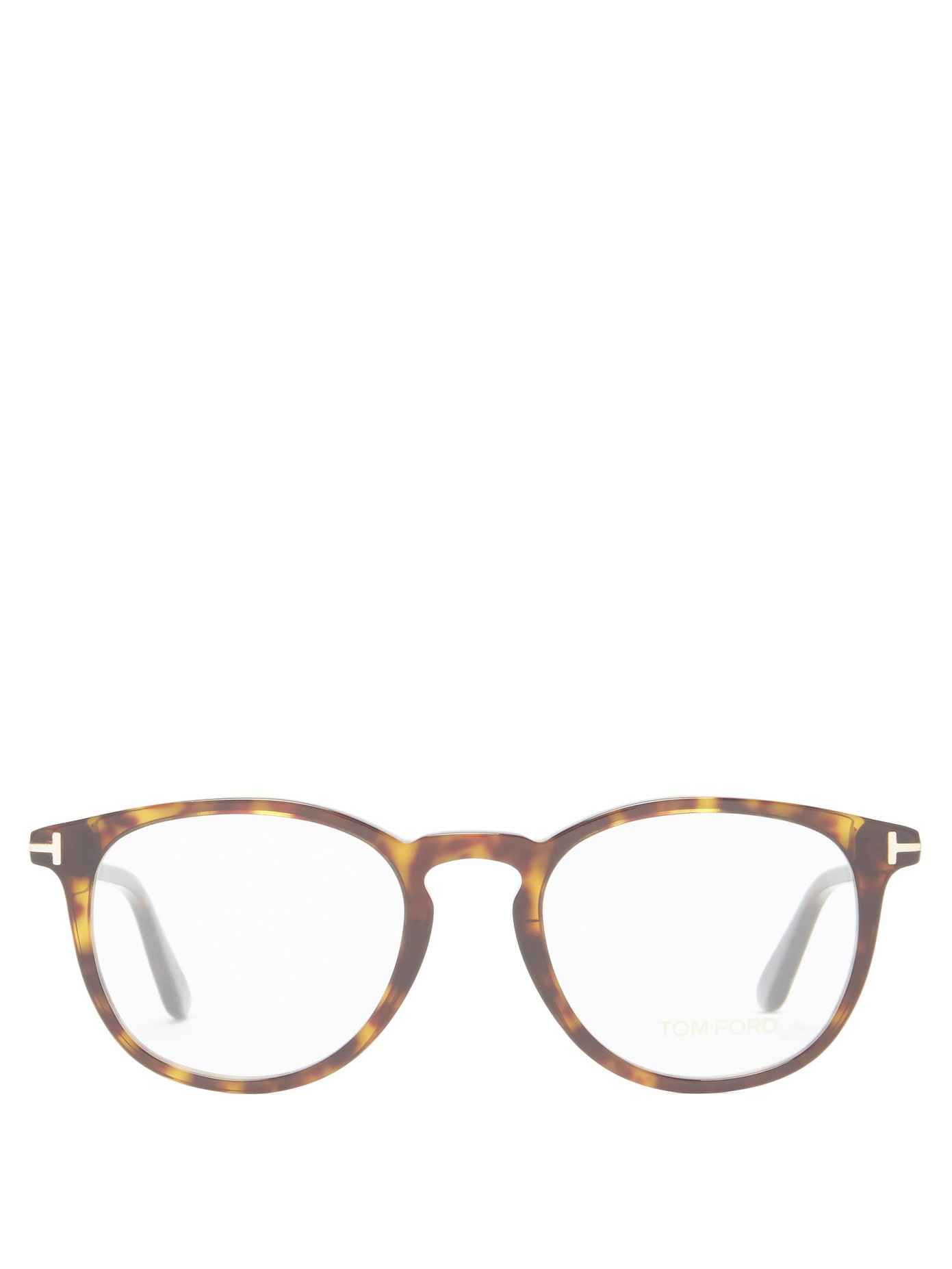 Round Tortoiseshell Acetate Glasses Tom Ford Eyewear Matchesfashion Uk