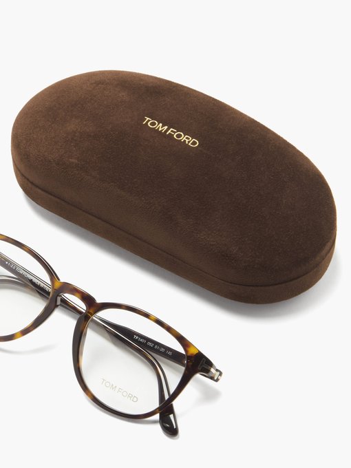 Round Tortoiseshell Acetate Glasses Tom Ford Eyewear Matchesfashion Uk