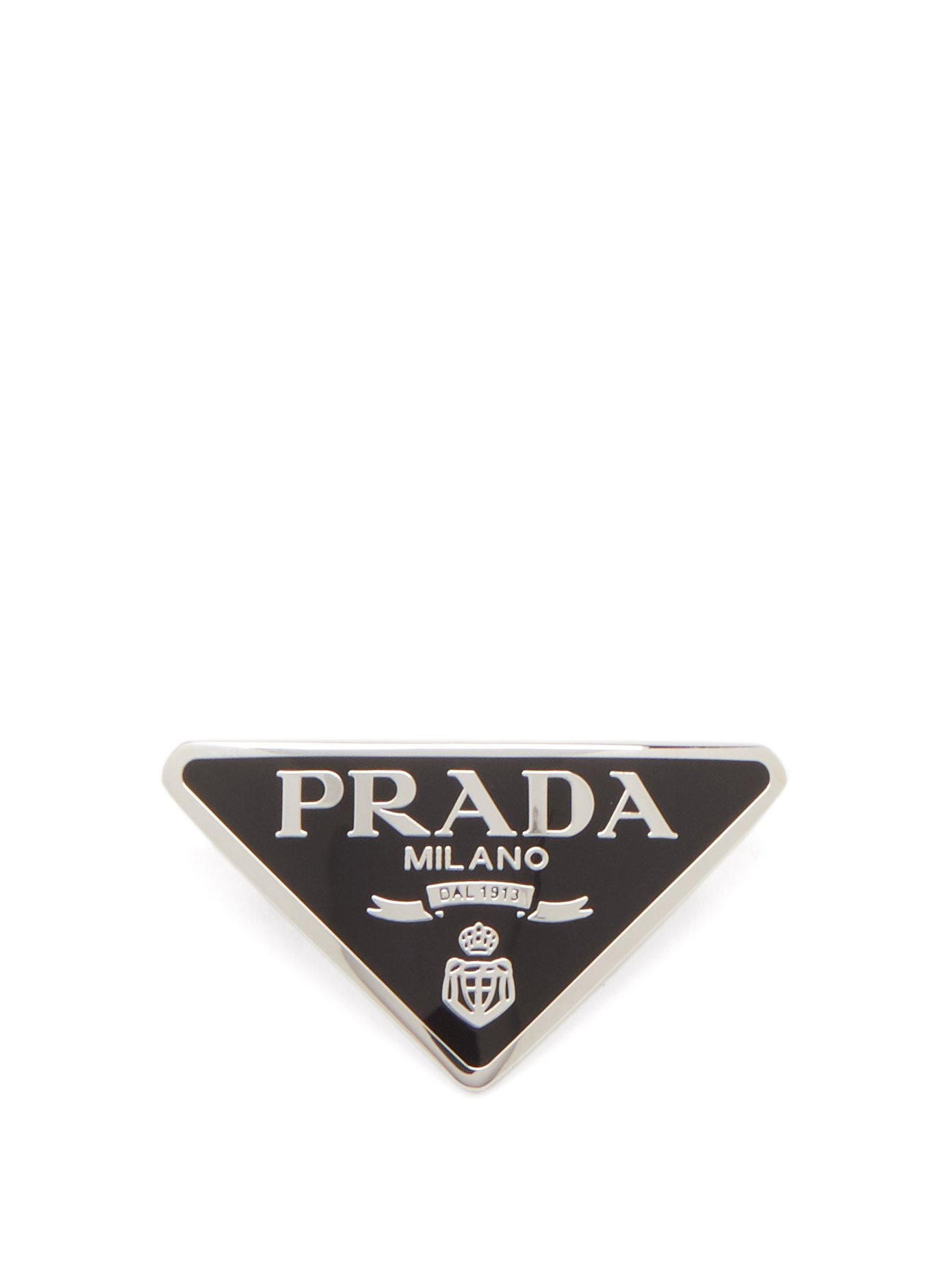Triangle logo-plaque hair clip | Prada 