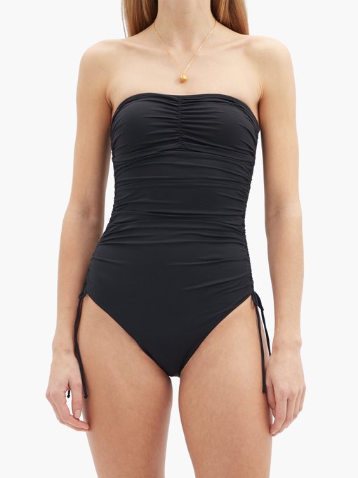 ruched bandeau swimsuit