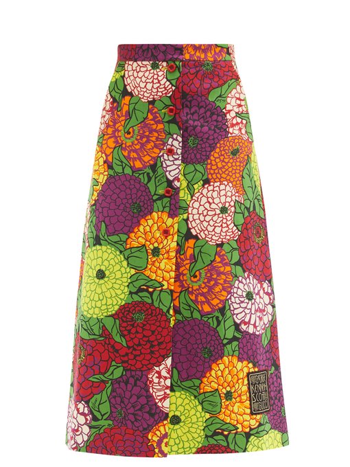 gucci floral skirt