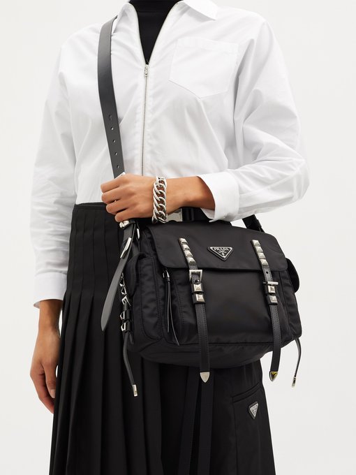 prada studded crossbody bag