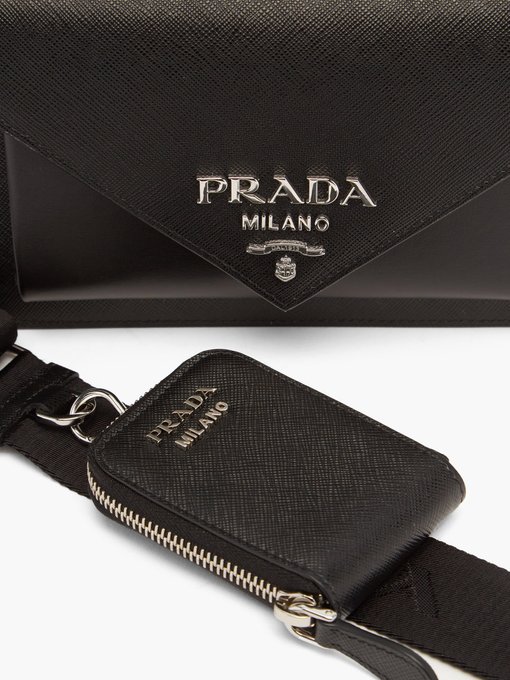 Mini envelope saffiano-leather cross-body bag | Prada | MATCHESFASHION FR