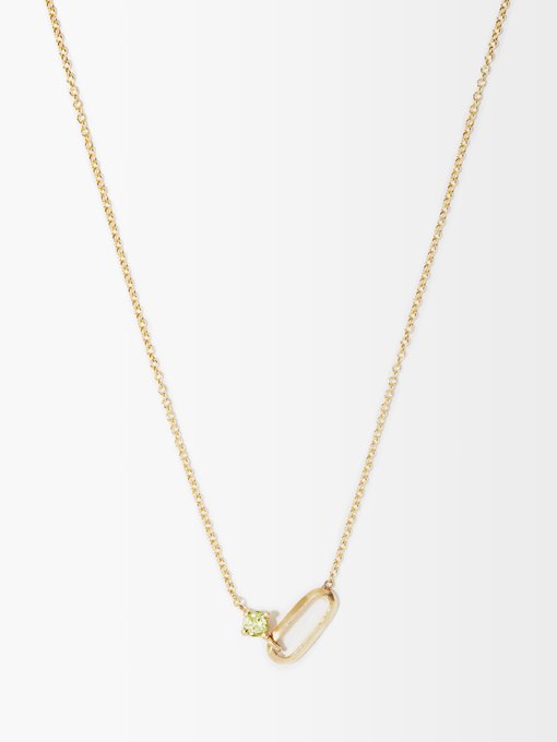 18kt gold birthstone necklace | Lizzie Mandler | MATCHESFASHION US