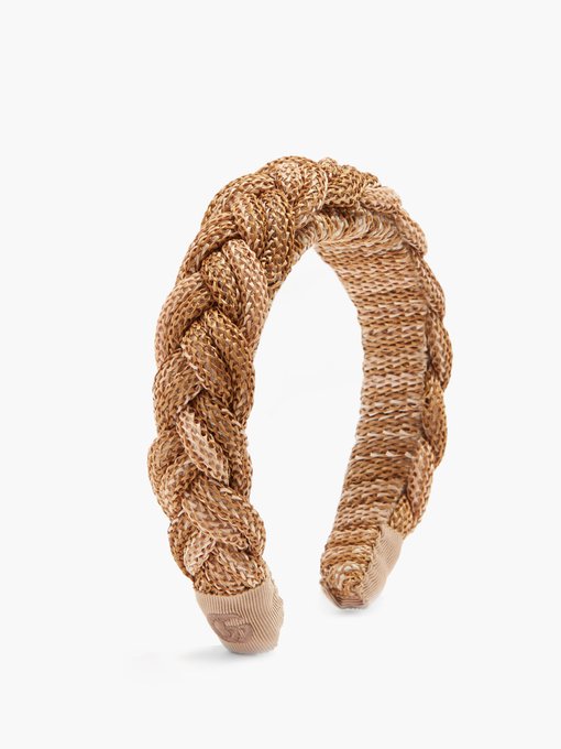 Braided straw-effect headband | Gucci 