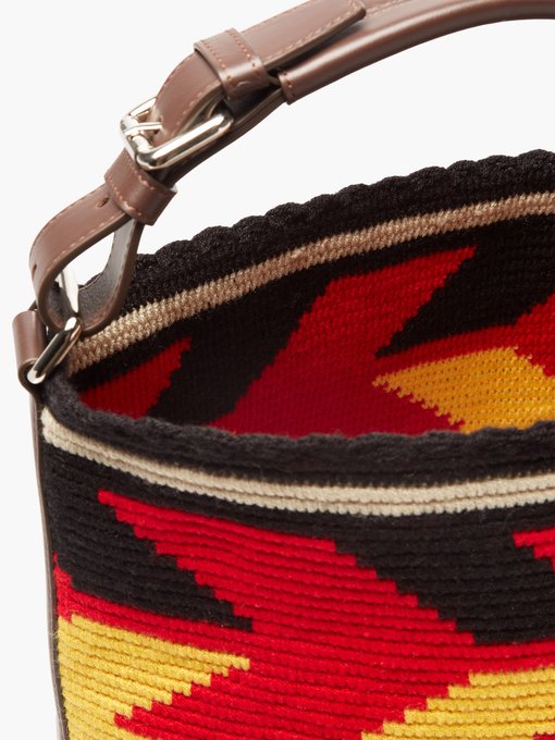 Arrow large leather-trim woven bucket bag | Colville | MATCHESFASHION US