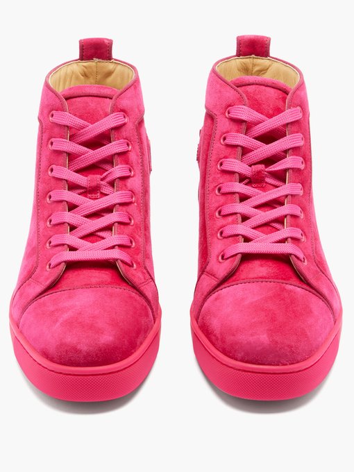 pink louboutin trainers