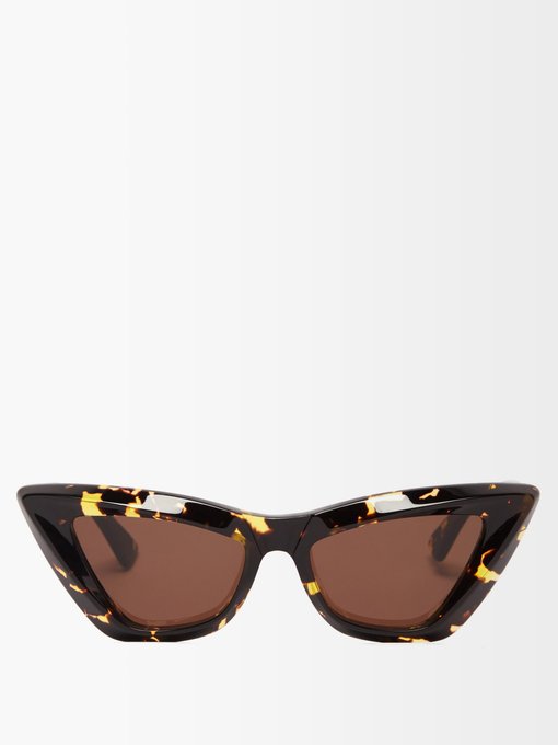 Cat-eye tortoiseshell-acetate sunglasses | Bottega Veneta ...