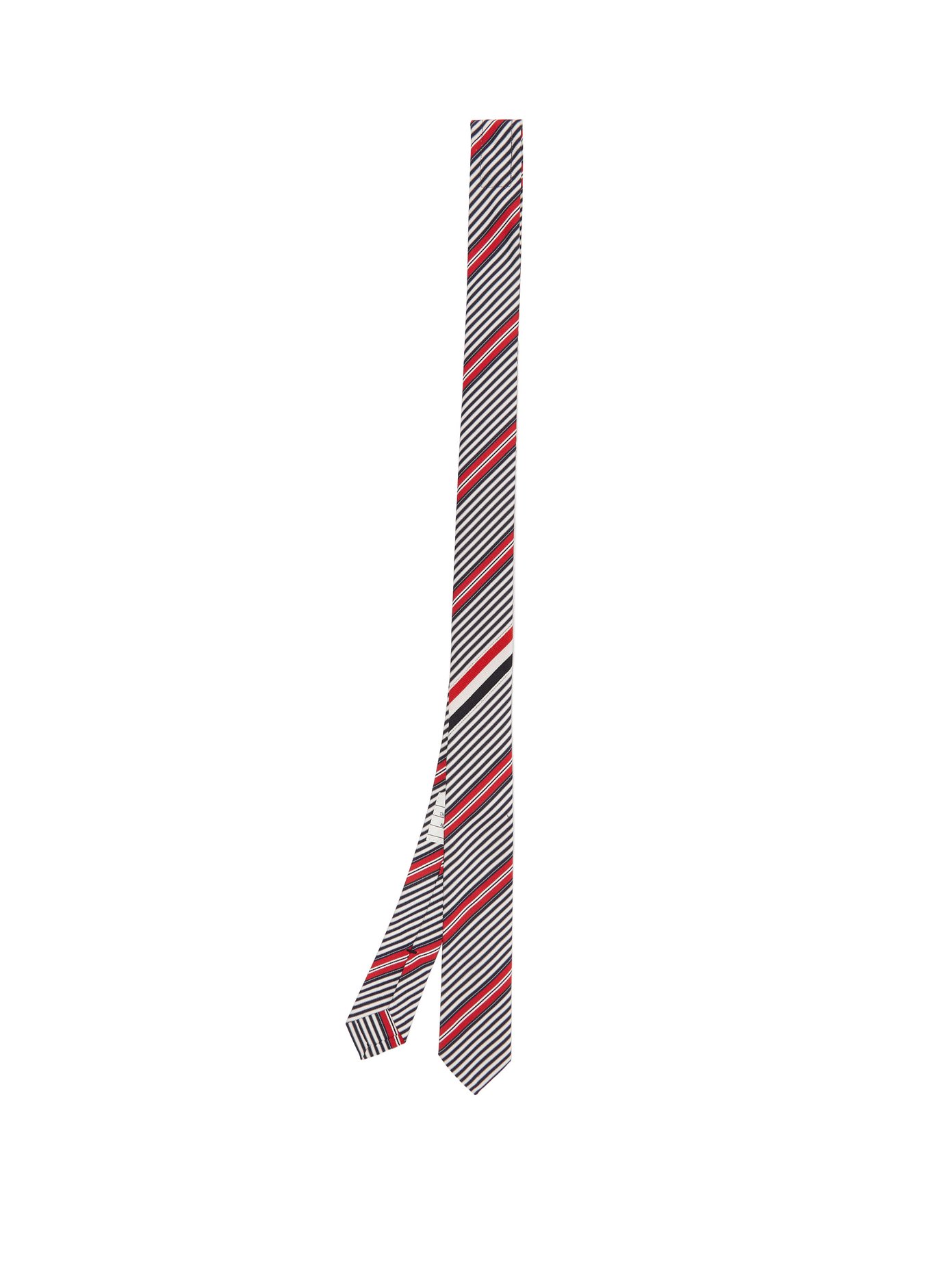 탐 브라운 Thom Browne Print Striped silk-blend twill tie