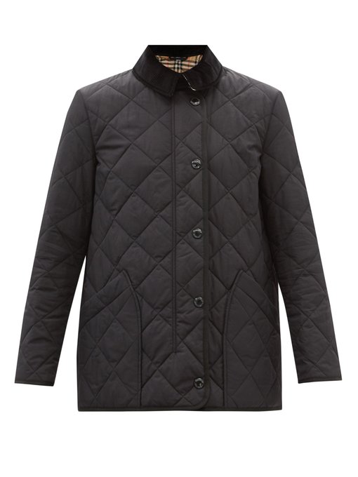 Cotswold corduroy-trimmed quilted jacket | Burberry | MATCHESFASHION US
