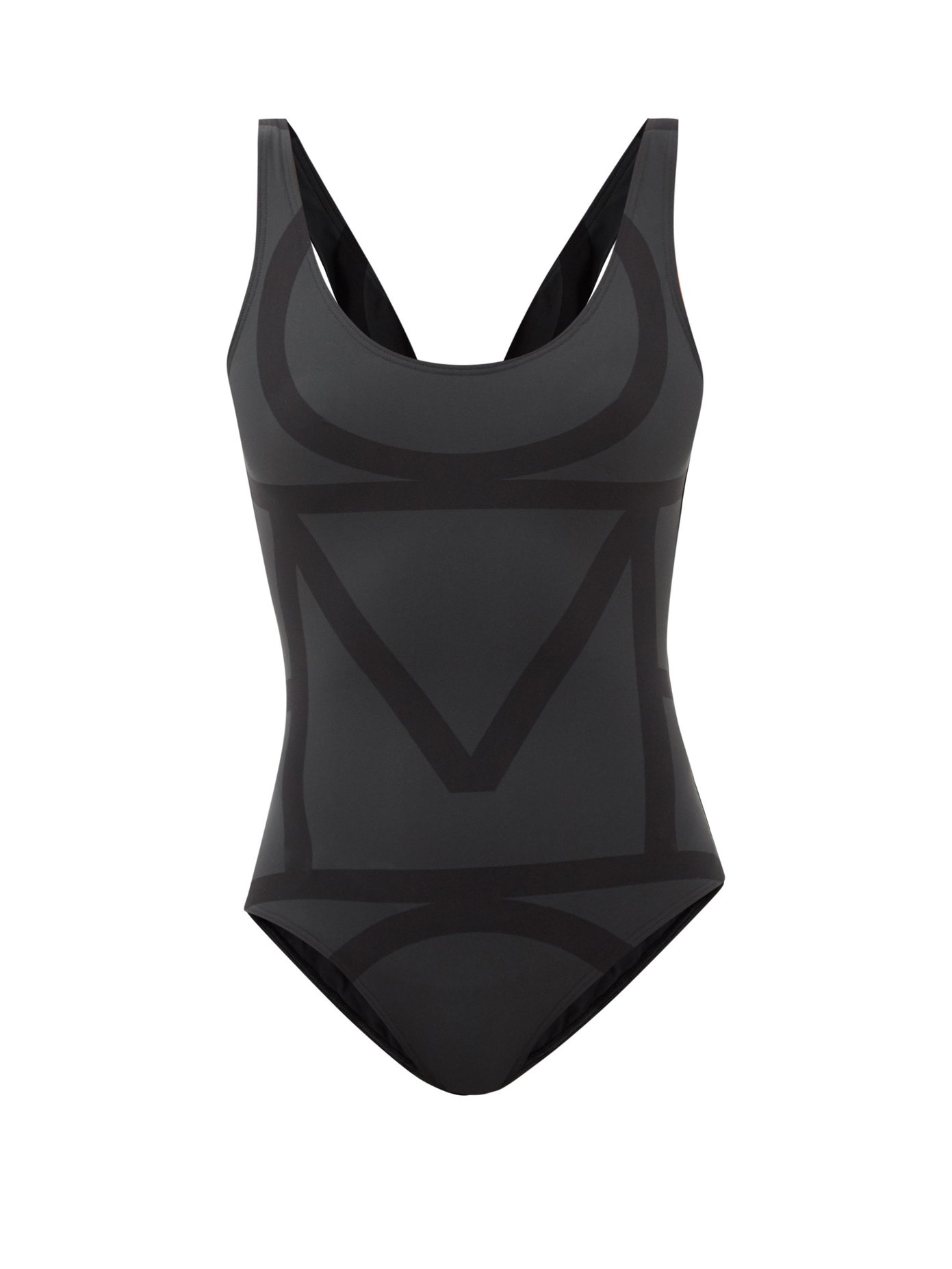 토템 Toteme BLACK Logo-print swimsuit