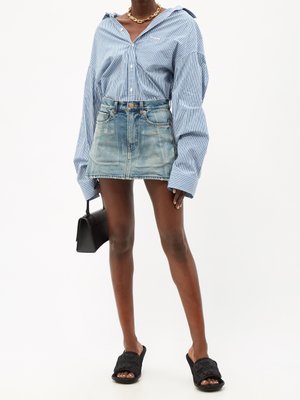 balenciaga jean skirt