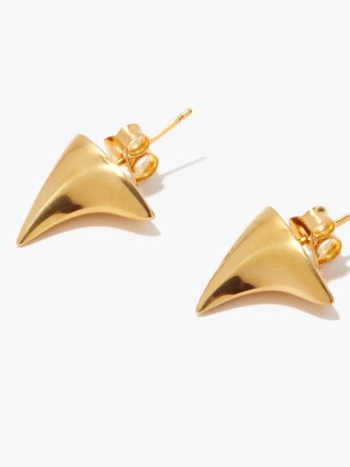 Thorn large 18kt gold-vermeil stud earrings | Dominic Jones ...