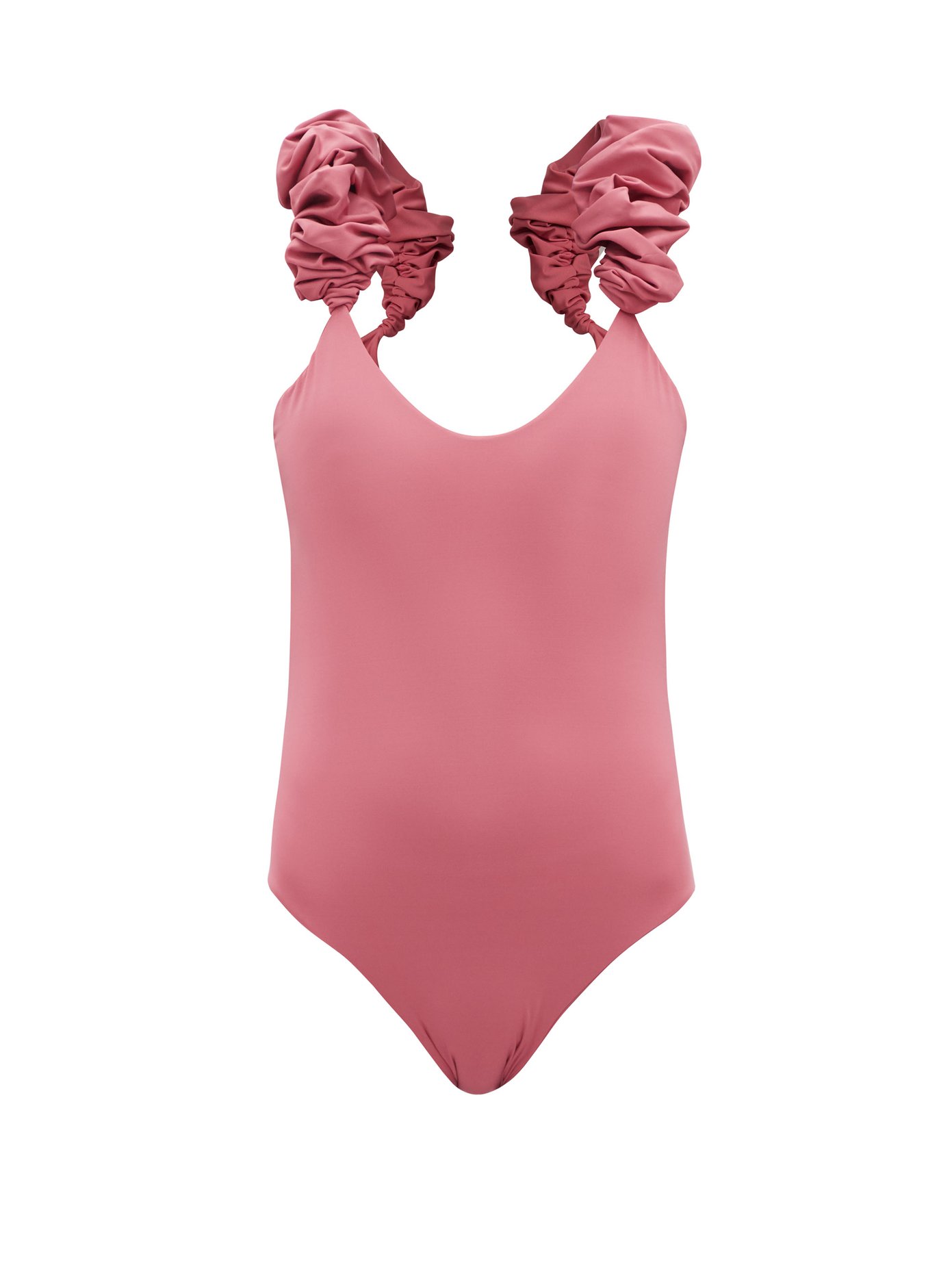 Joyce Ruffled Strap Swimsuit Maygel Coronel Matchesfashion Uk