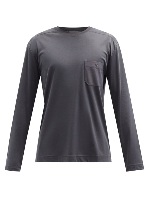 Zimmerli Cotton-blend jersey long-sleeved T-shirt
