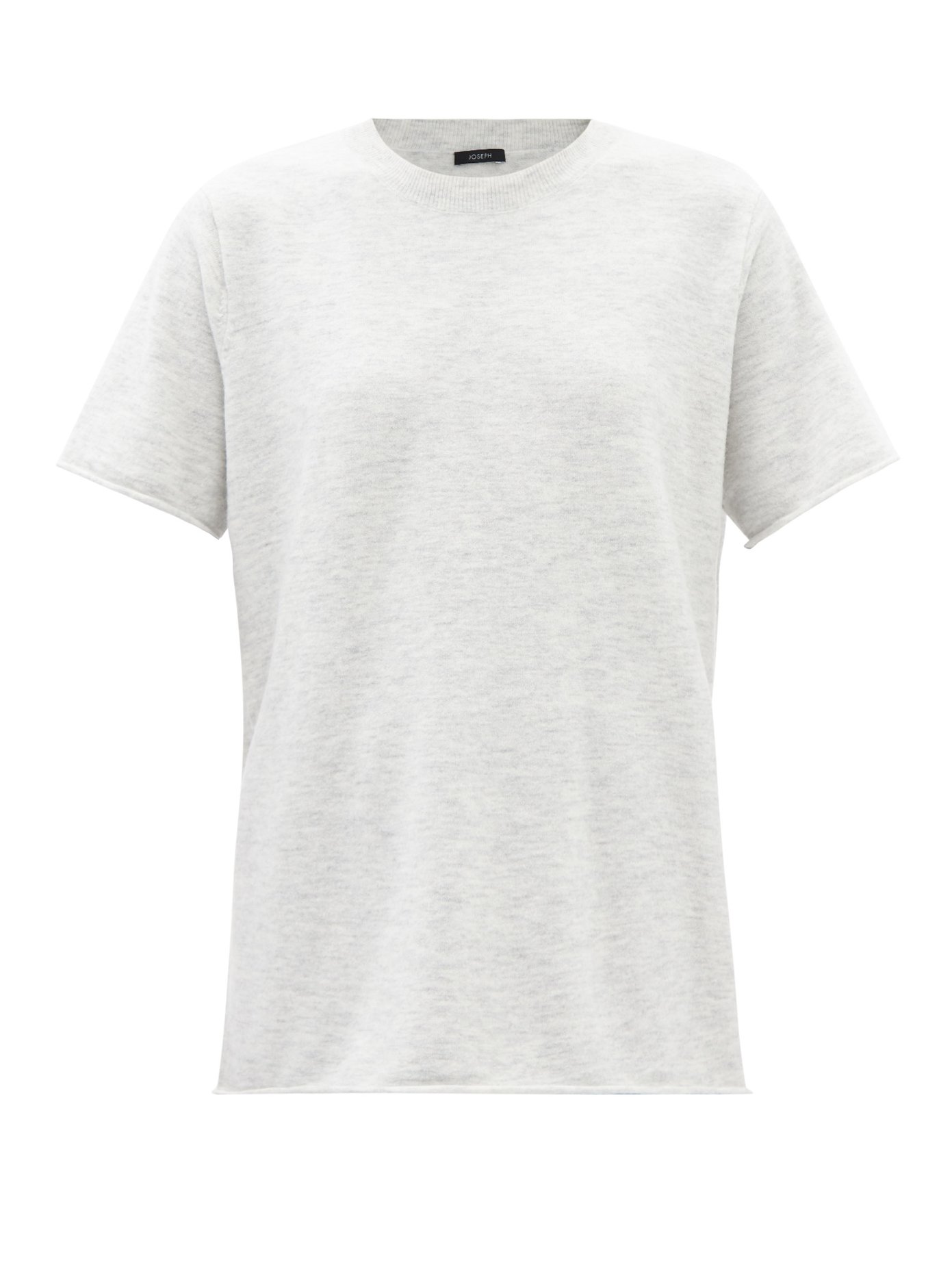 조셉 울 블렌드 티셔츠 Joseph Grey Round-neck wool-blend T-shirt