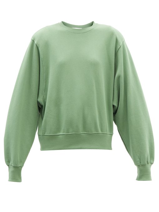 padded shoulder sweatshirt