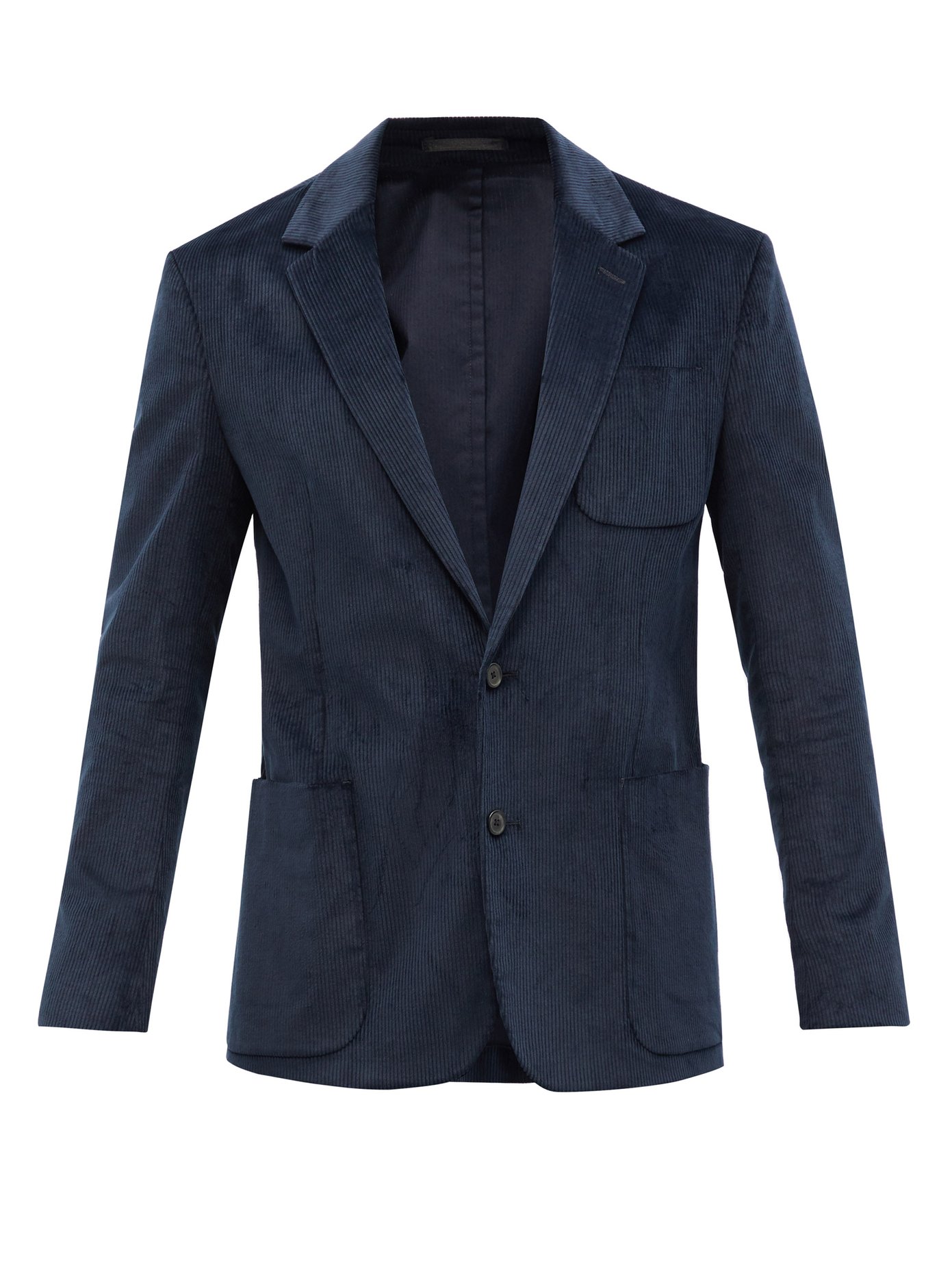 폴 스미스 코듀로이 수트 자켓 Paul Smith Navy Cotton-blend corduroy suit jacket