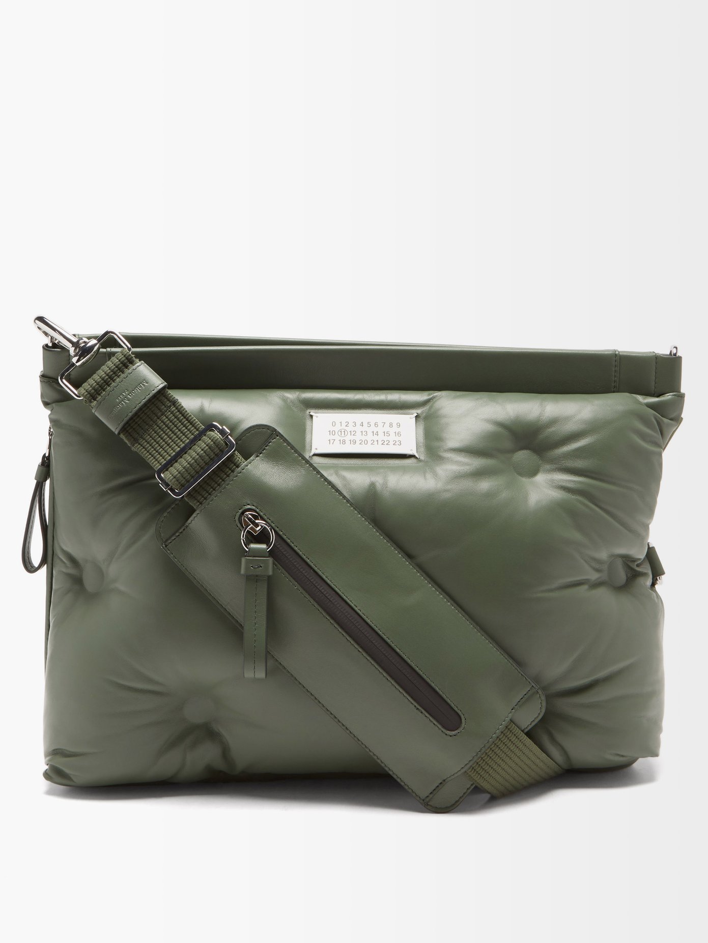 메종 마르지엘라 글램 슬램 크로스바디백 Maison Margiela Green Glam Slam quilted-leather cross-body bag