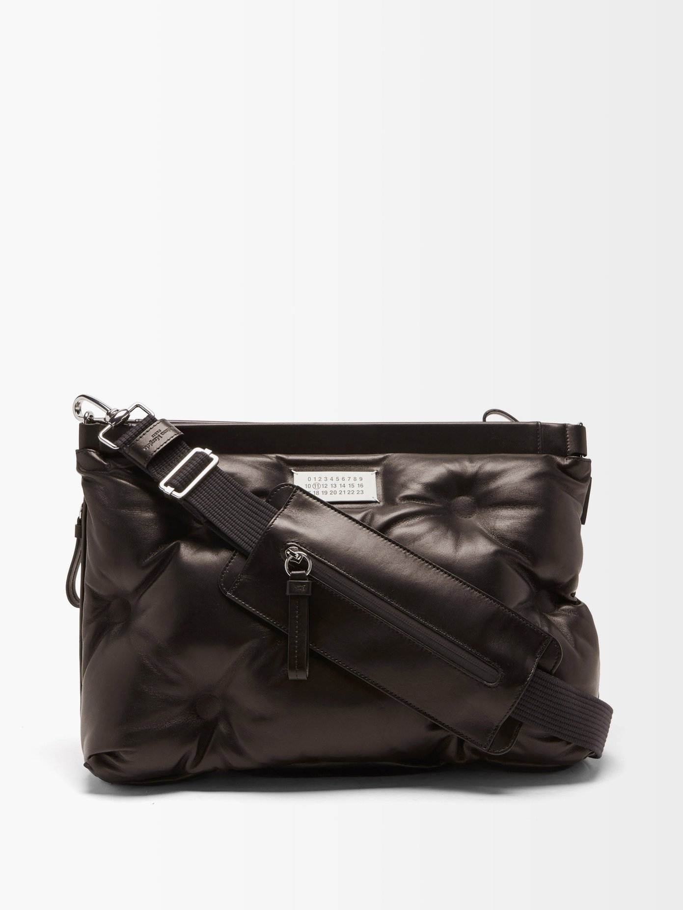 메종 마르지엘라 글램 슬램 크로스바디백 Maison Margiela Black Glam Slam quilted-leather cross-body bag