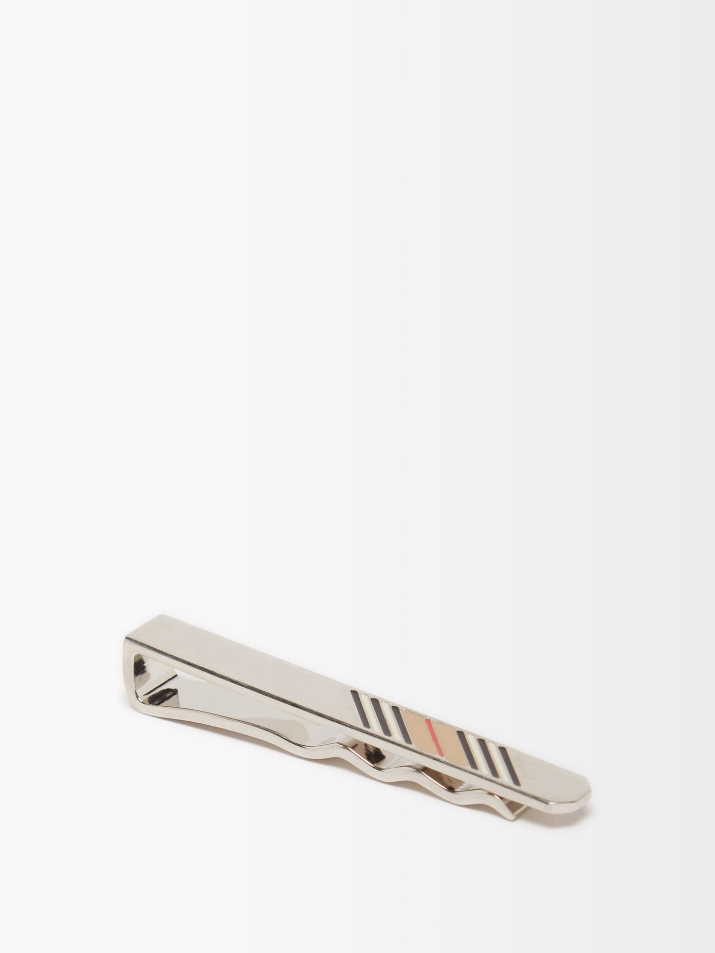 버버리 Burberry Silver Icon-stripe tie pin
