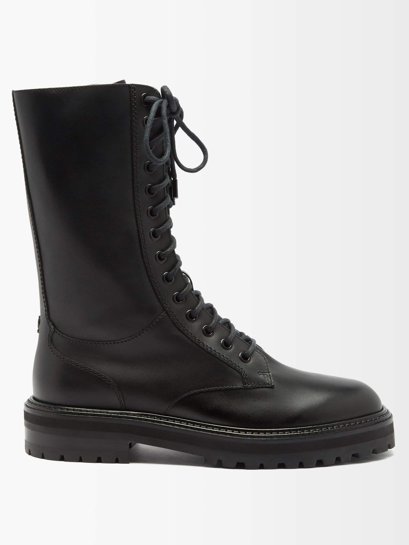 지미 추 코라 부츠 Jimmy Choo Black Cora leather flat boots